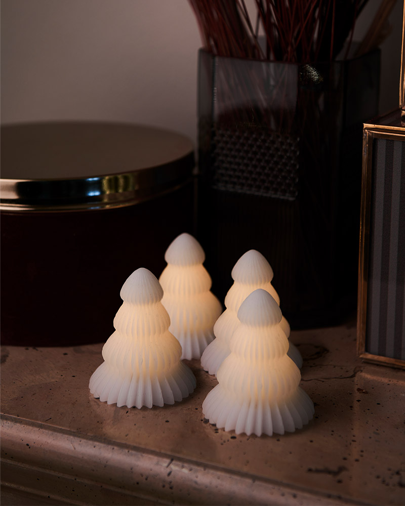 Claire Juletræ mini 7 cm 4 stk.