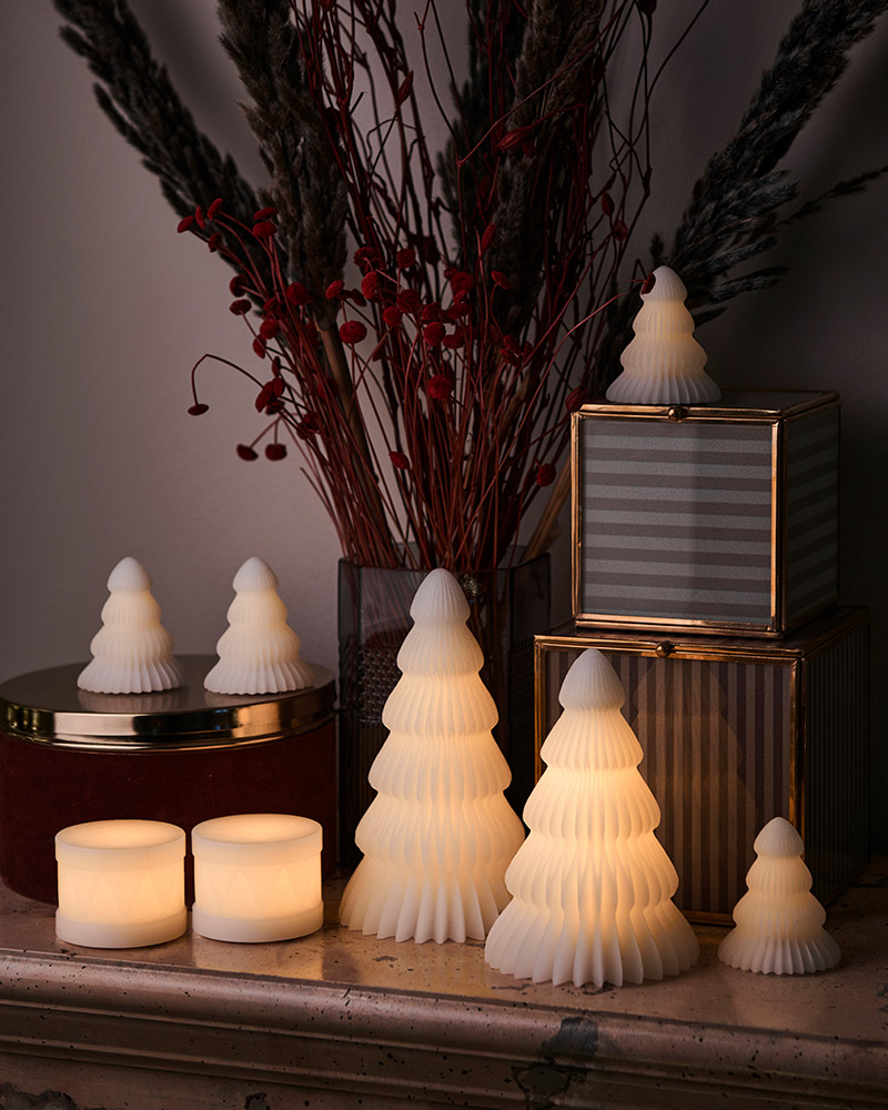 Claire Juletræ mini 7 cm 4 stk.