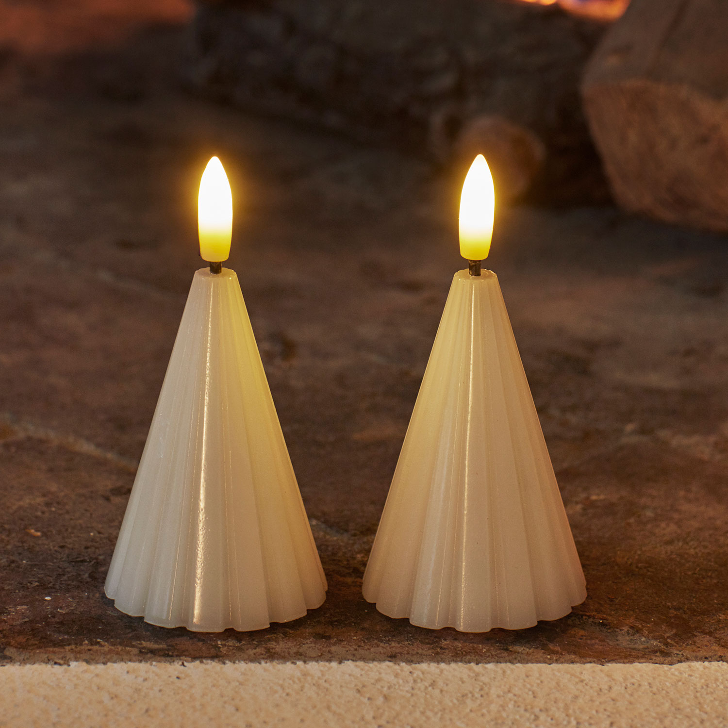 Laura Lak Juletræ - 8 cm, 2-pak, Hvid