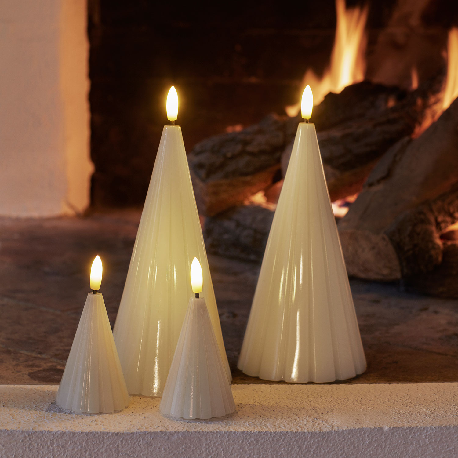 Laura Lak Juletræ - 8 cm, 2-pak, Hvid