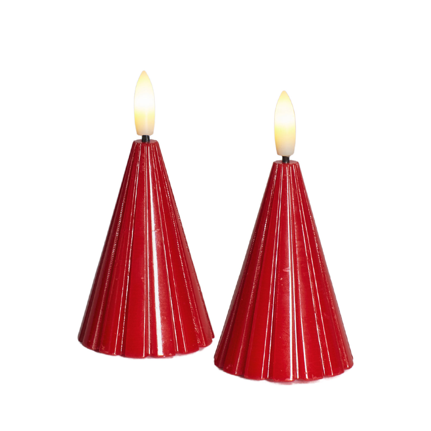 Laura Lak Juletræ - 8 cm, 2-pak, Rød