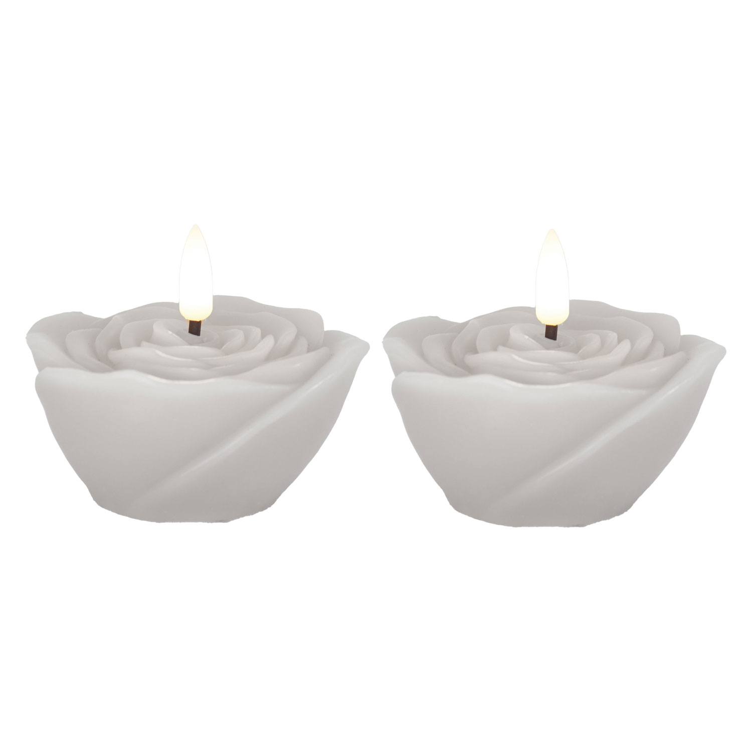 Rosita Ø8 x 4 cm, 2-pak, Hvid