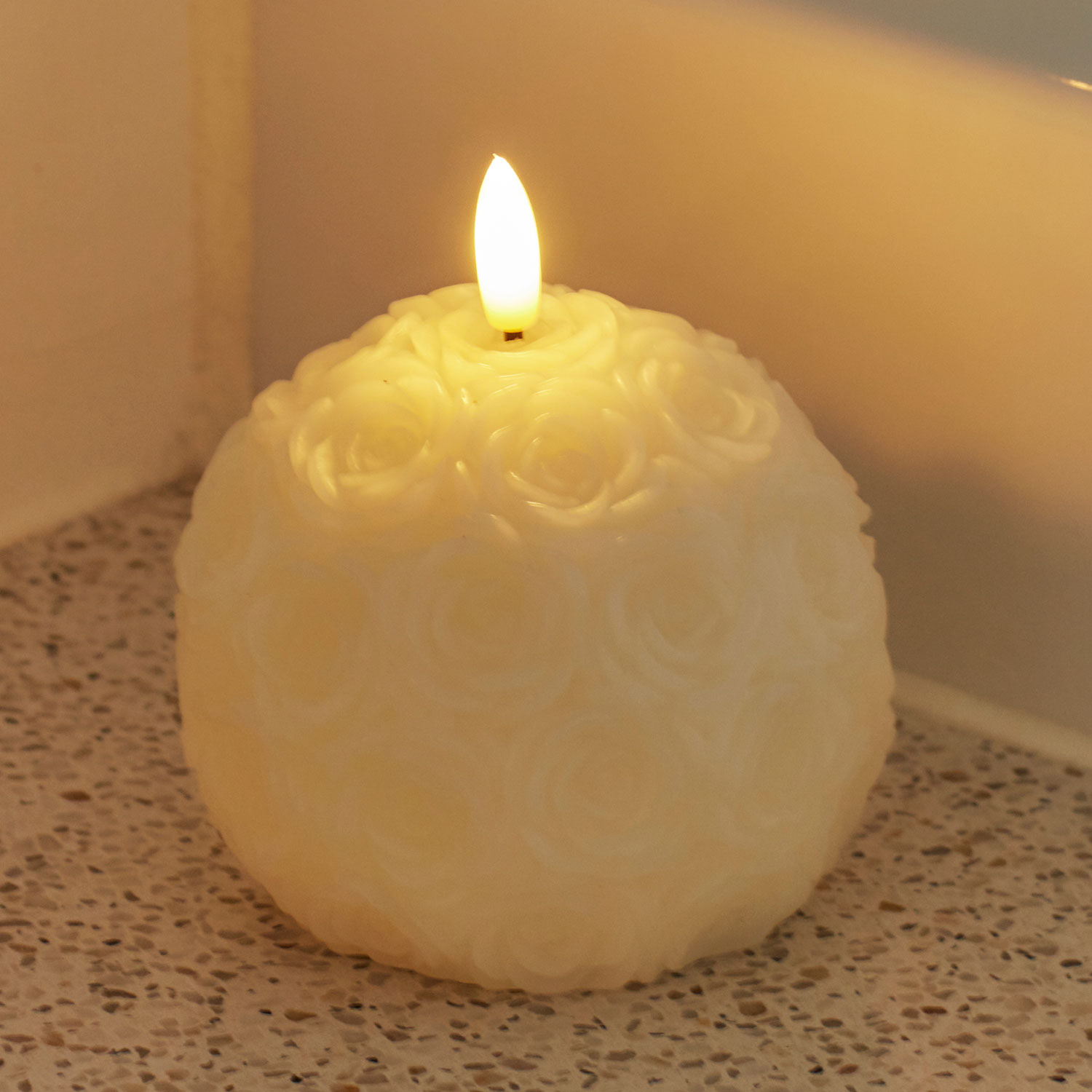 Rosalina Ø10 x 8,4 cm, Cream