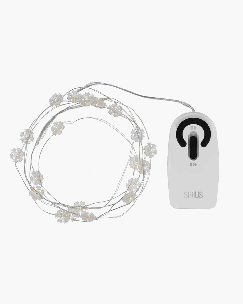 Nynne Snefnug 20 LED, 1,9 m, Sølv