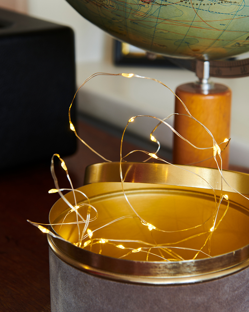 Knirke 40 LED, 3,9 m, Sølv