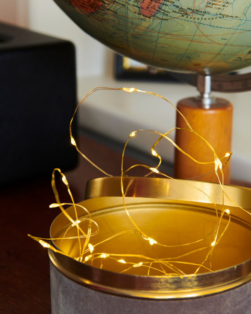 Knirke 20 LED, 1,9 m, Guld