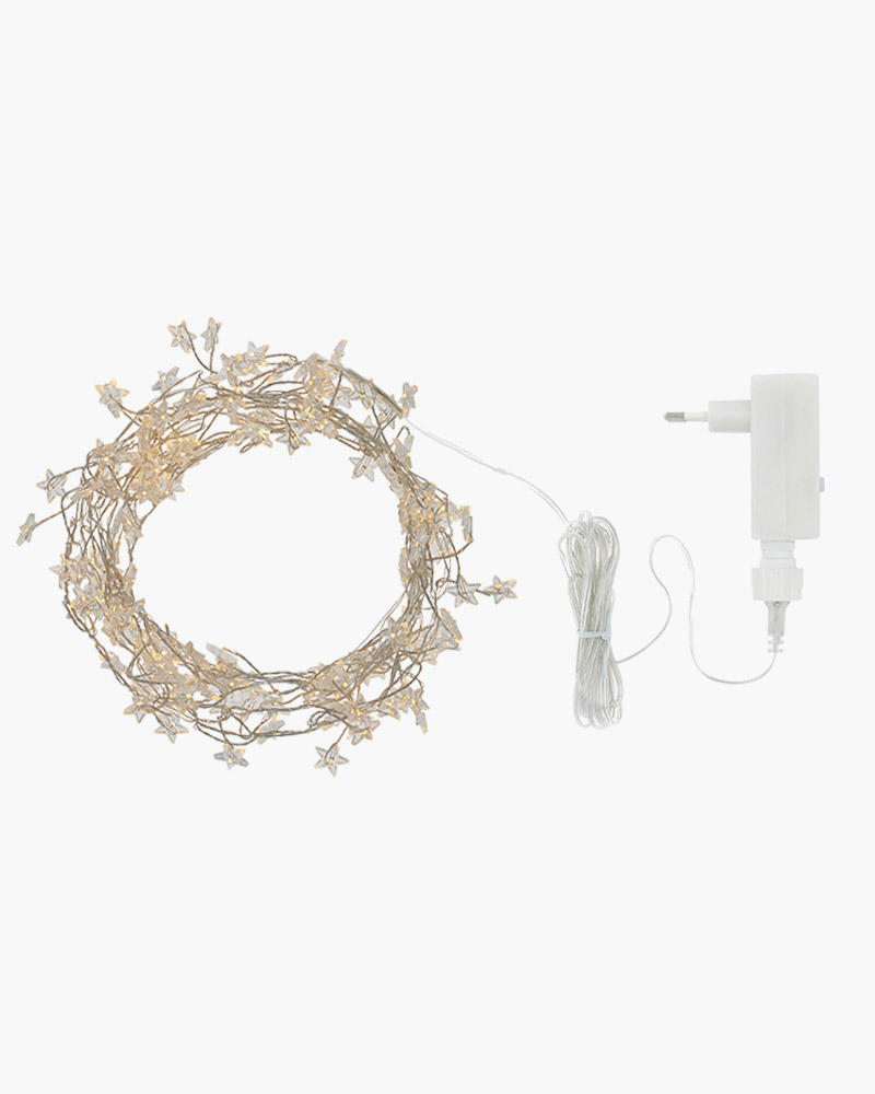 Trille Stjerne Cluster 160 LED, 2 m, Sølv