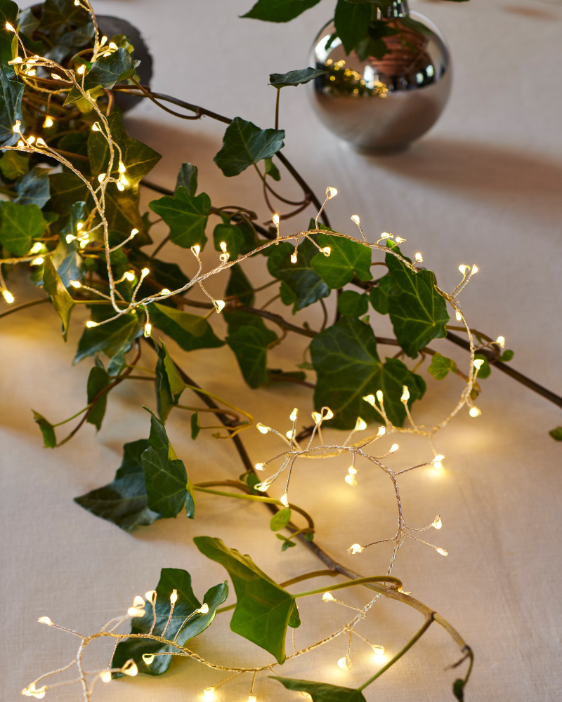 Knirke Cluster 160 LED, 2 m, Sølv