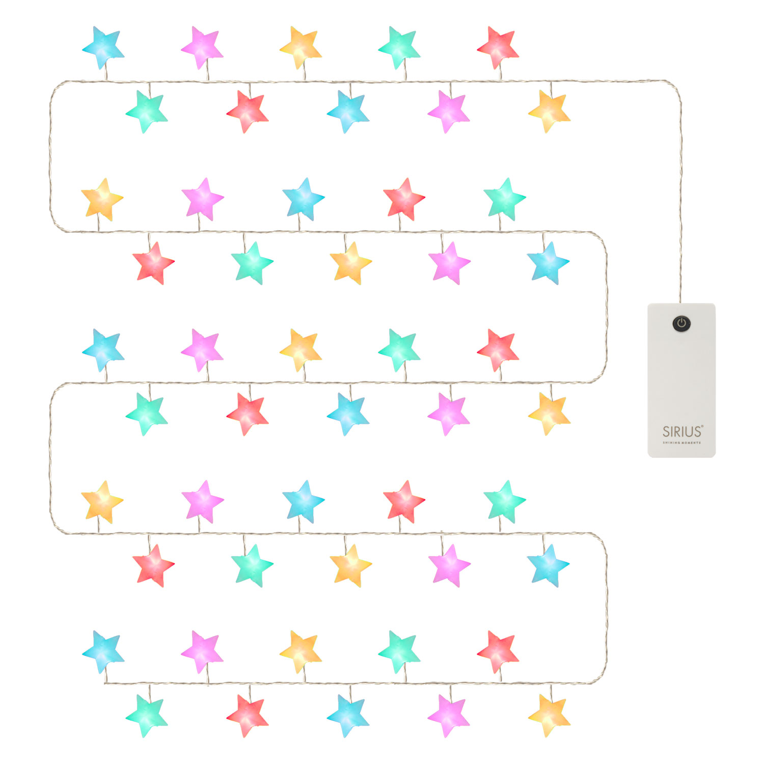 Ally Star Cluster lysdekoration 40 LED, 2 m, Multi