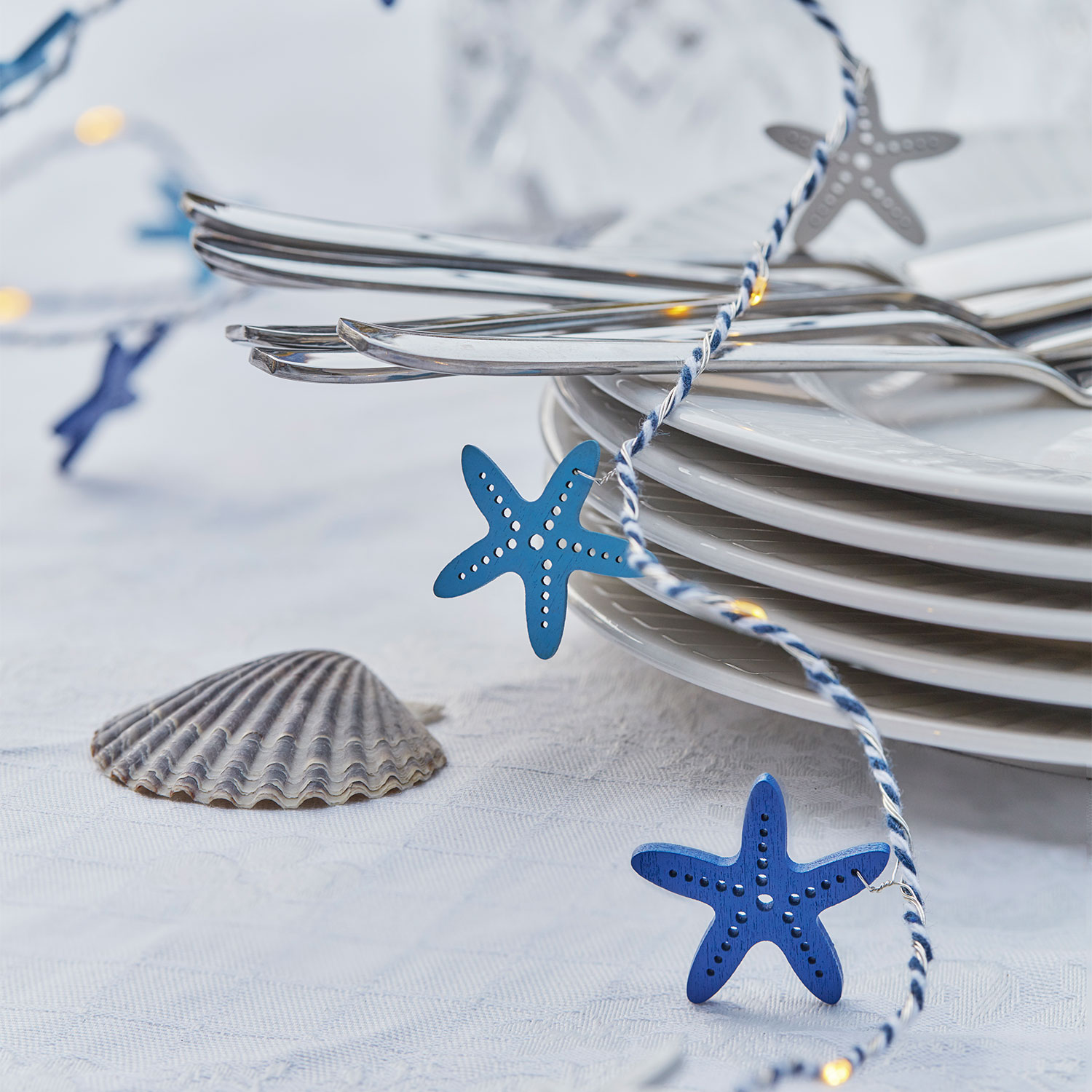 Selma Søstjerne, 20 LED, Blå