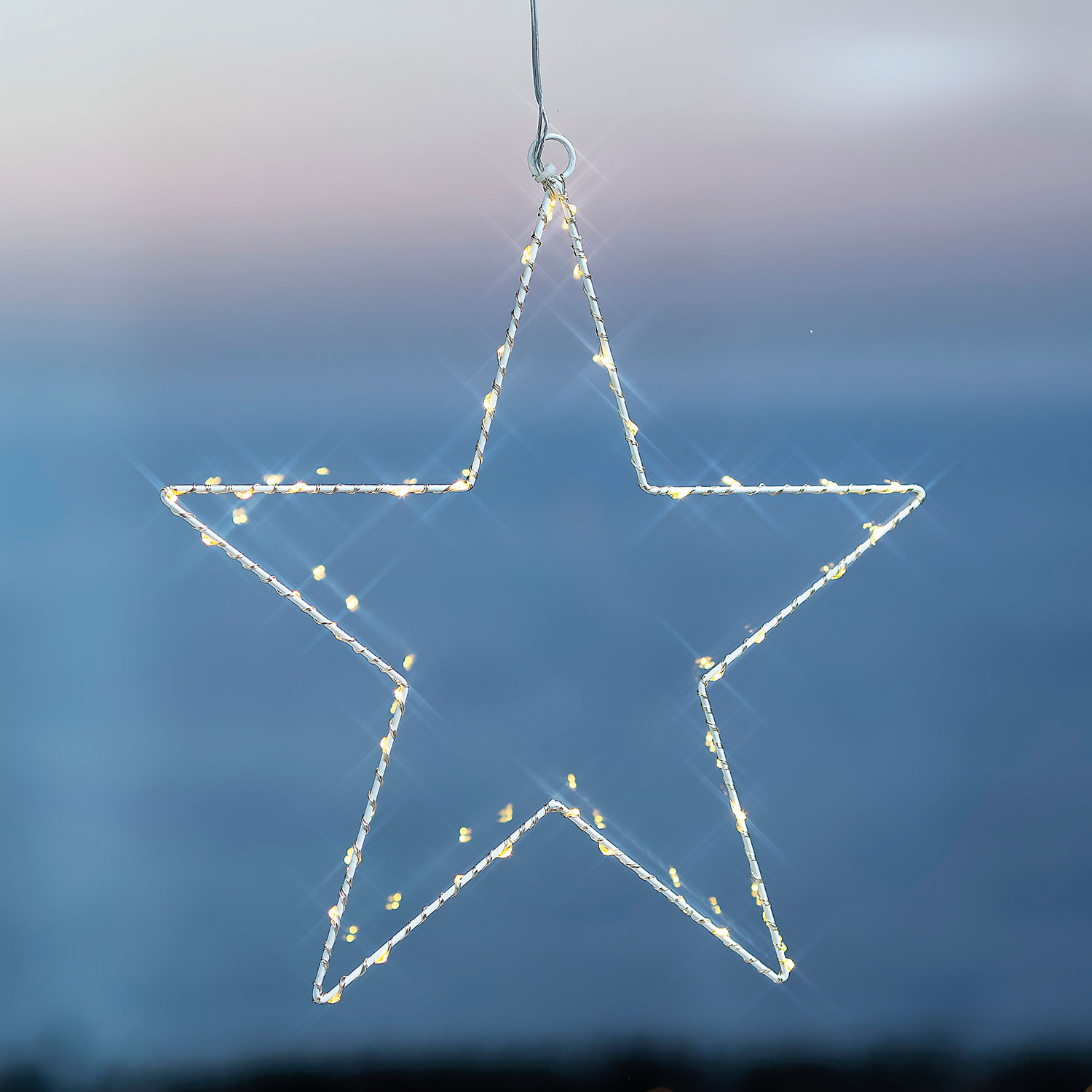 Liva Stjerne 30 cm, 40 LED, Hvid