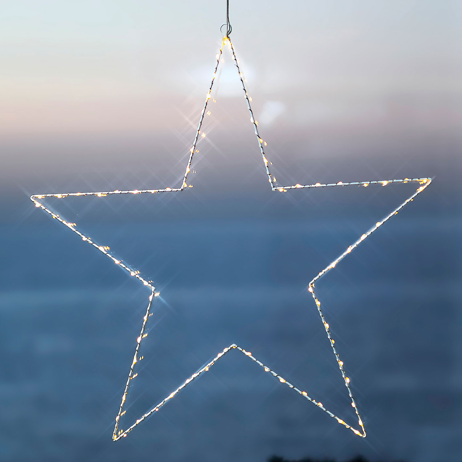 Liva Stjerne 70 cm, 80 LED, Hvid