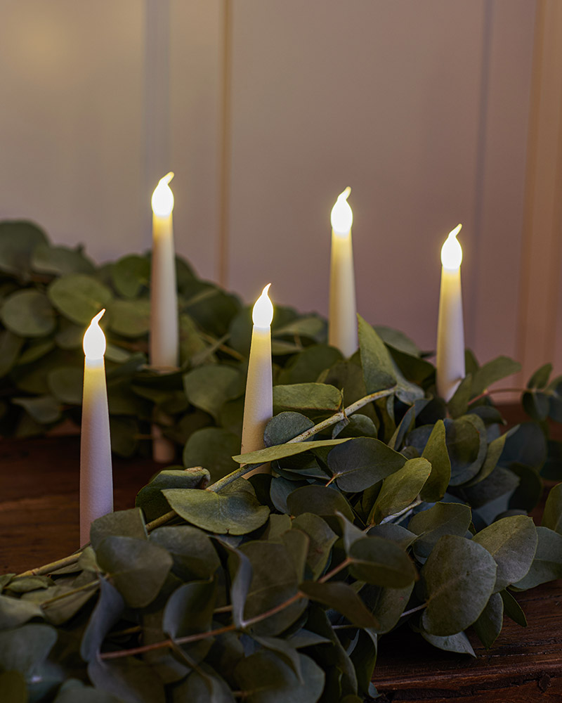 Carolin Juletræslys 4 stk., Hvid