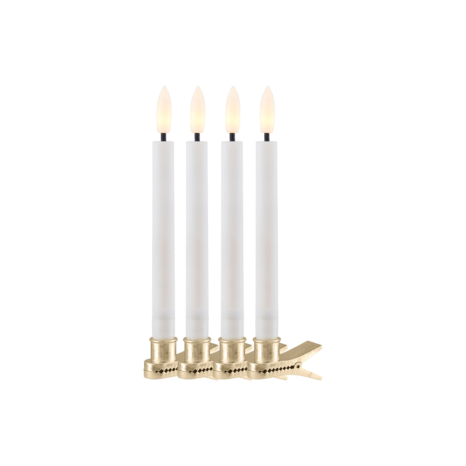 Sille Voks Juletræslys 4-pak, Hvid