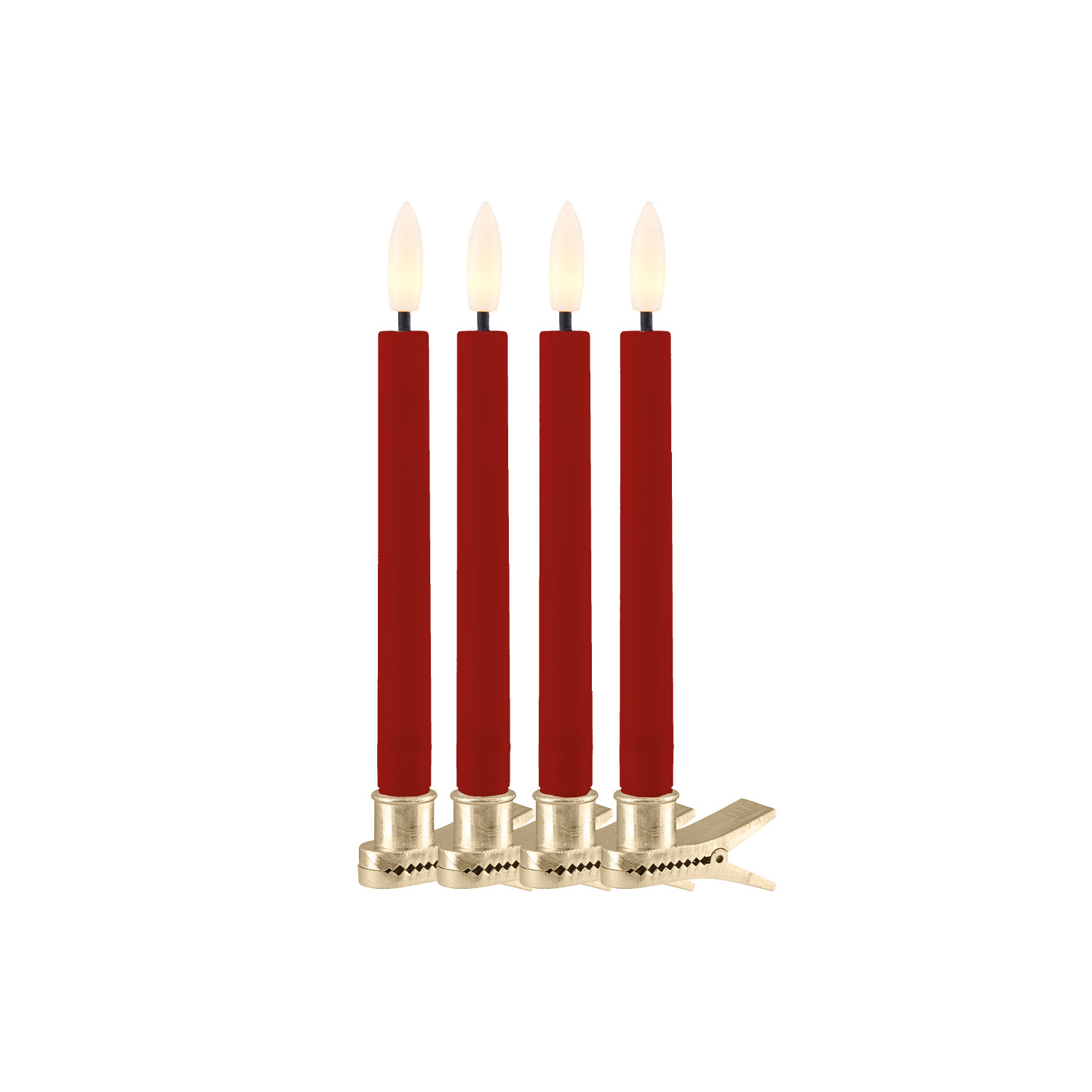 Sille Voks Juletræslys 4-pak, Rød