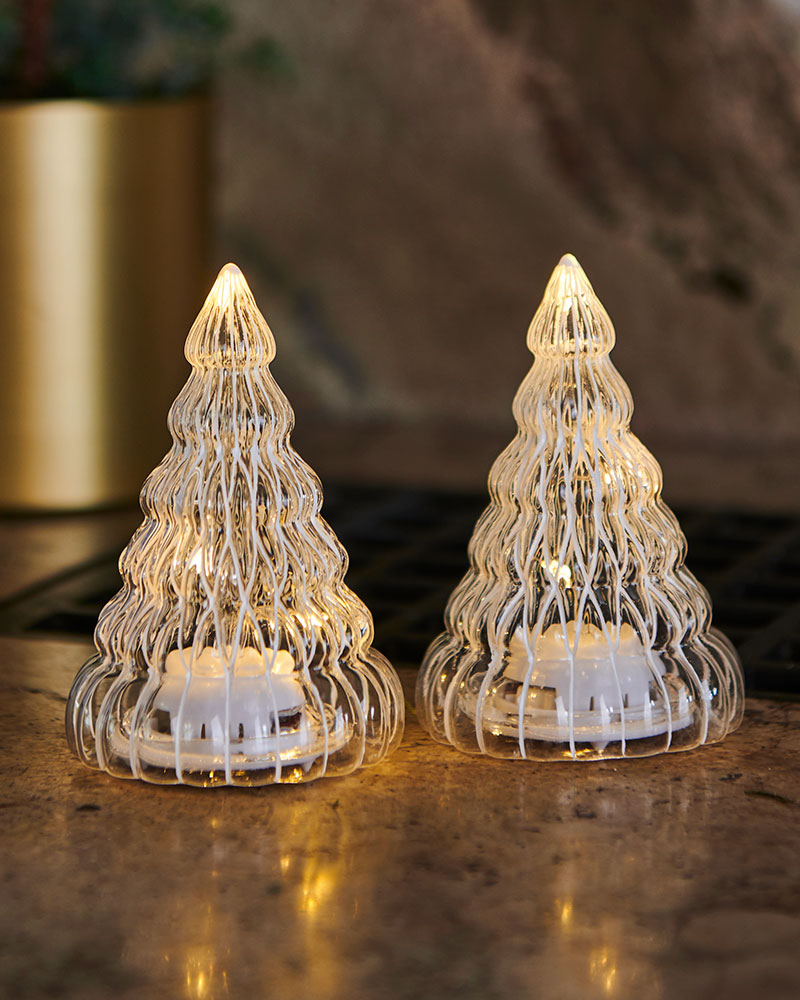 Lucy Træ 2-pak 9 cm, Klar/Hvid