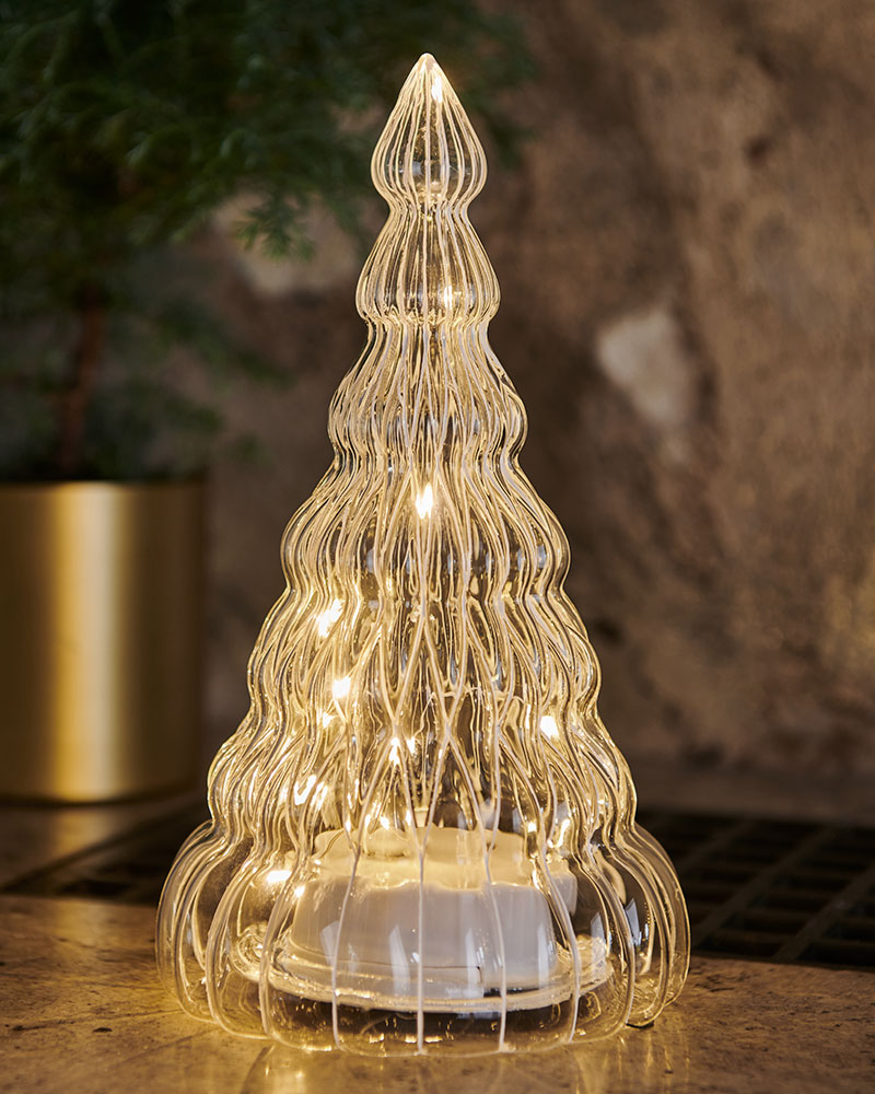 Lucy Træ 23,5 cm, Klar/Hvid