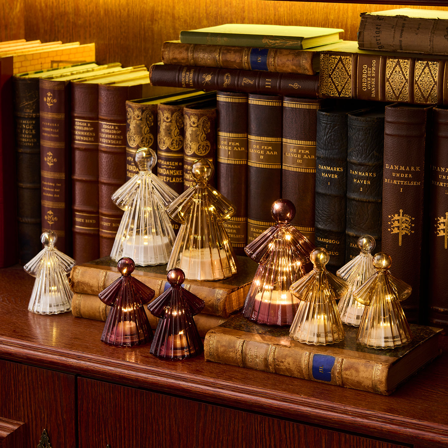 Alberte Engel 10 cm, 2 stk. sæt, Klar/Hvid