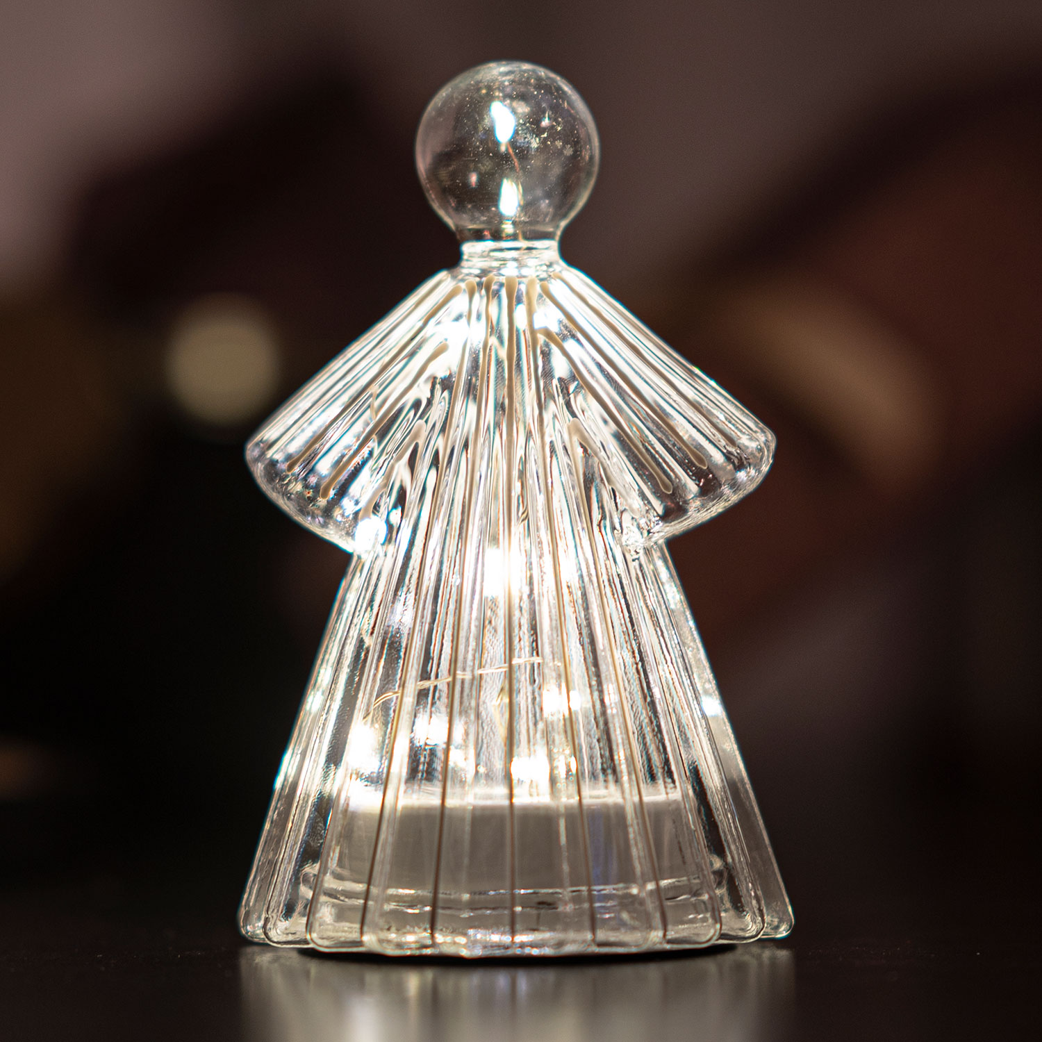 Alberte Engel 14 cm, Klar/Hvid Alberte Engel 14 cm, Klar/Hvid