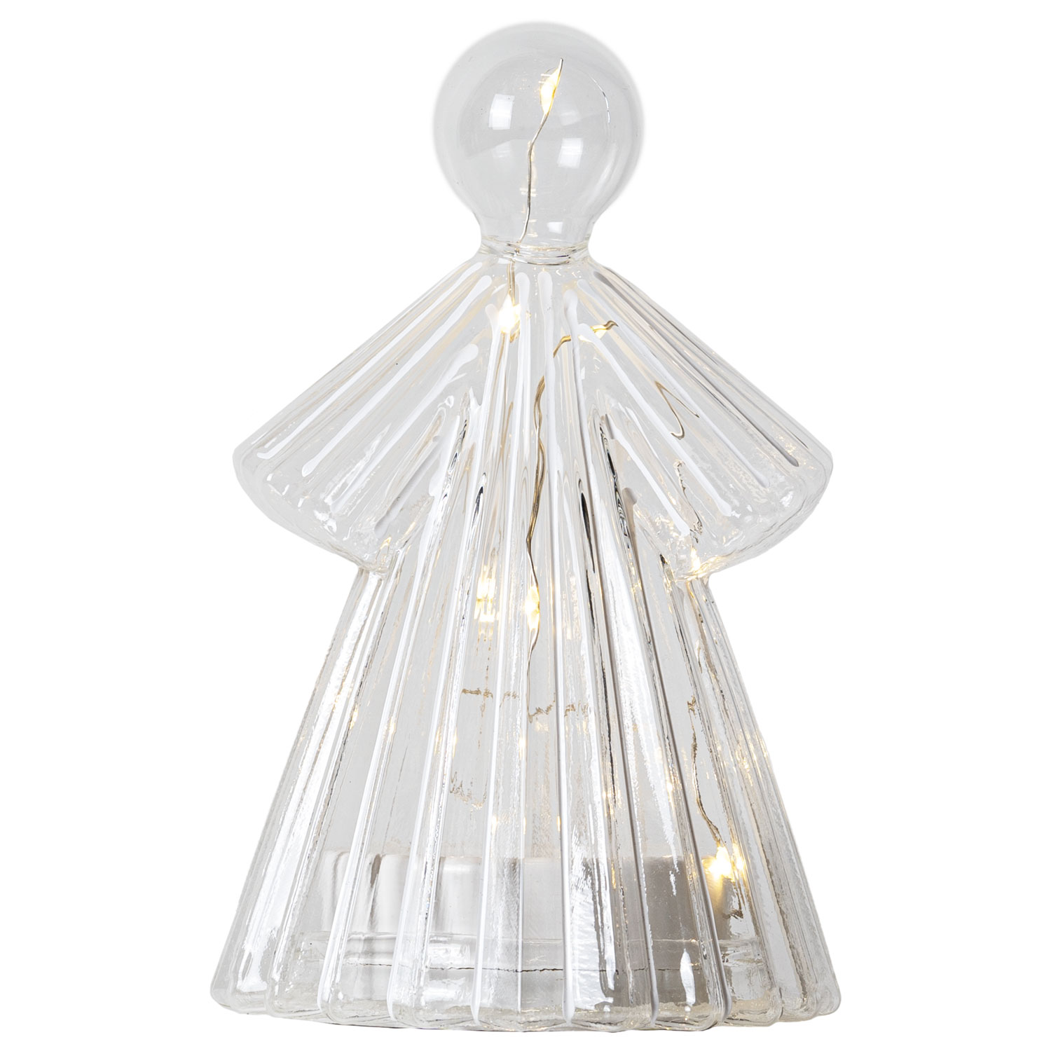 Alberte Engel 14 cm, Klar/Hvid Alberte Engel 14 cm, Klar/Hvid