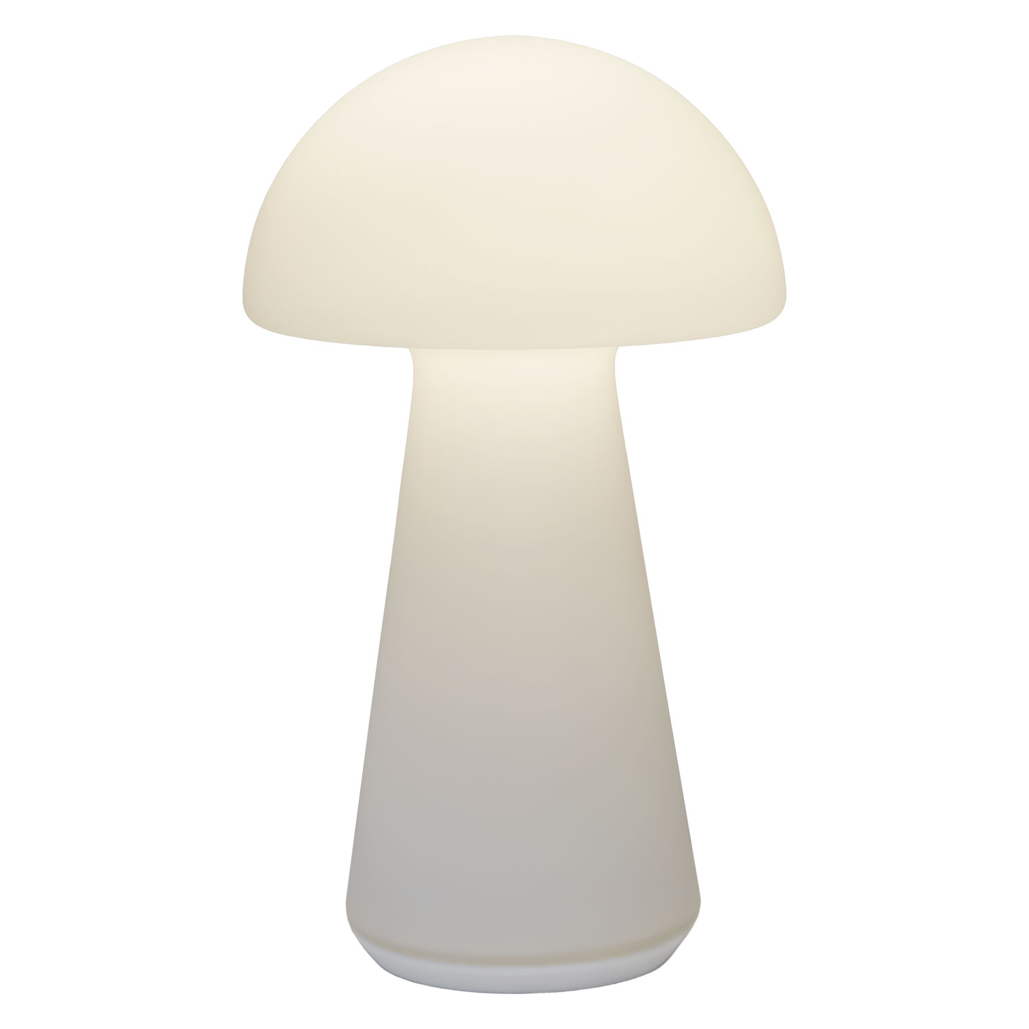 Sam Genopladelig Lampe, Glas, 29 cm, Mat hvid