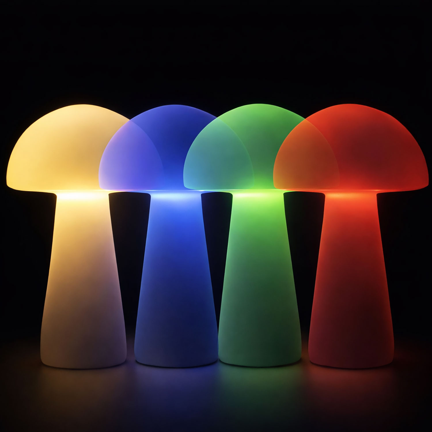 Sam Genopladelig Lampe, Glas, 29 cm, Mat hvid