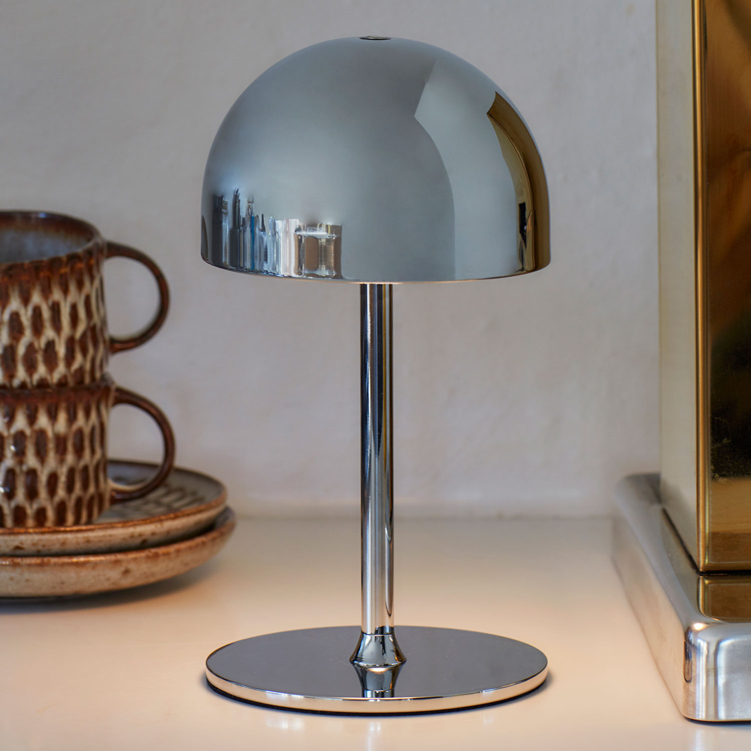 Tim Lampe Genopladelig 22 cm, Krom