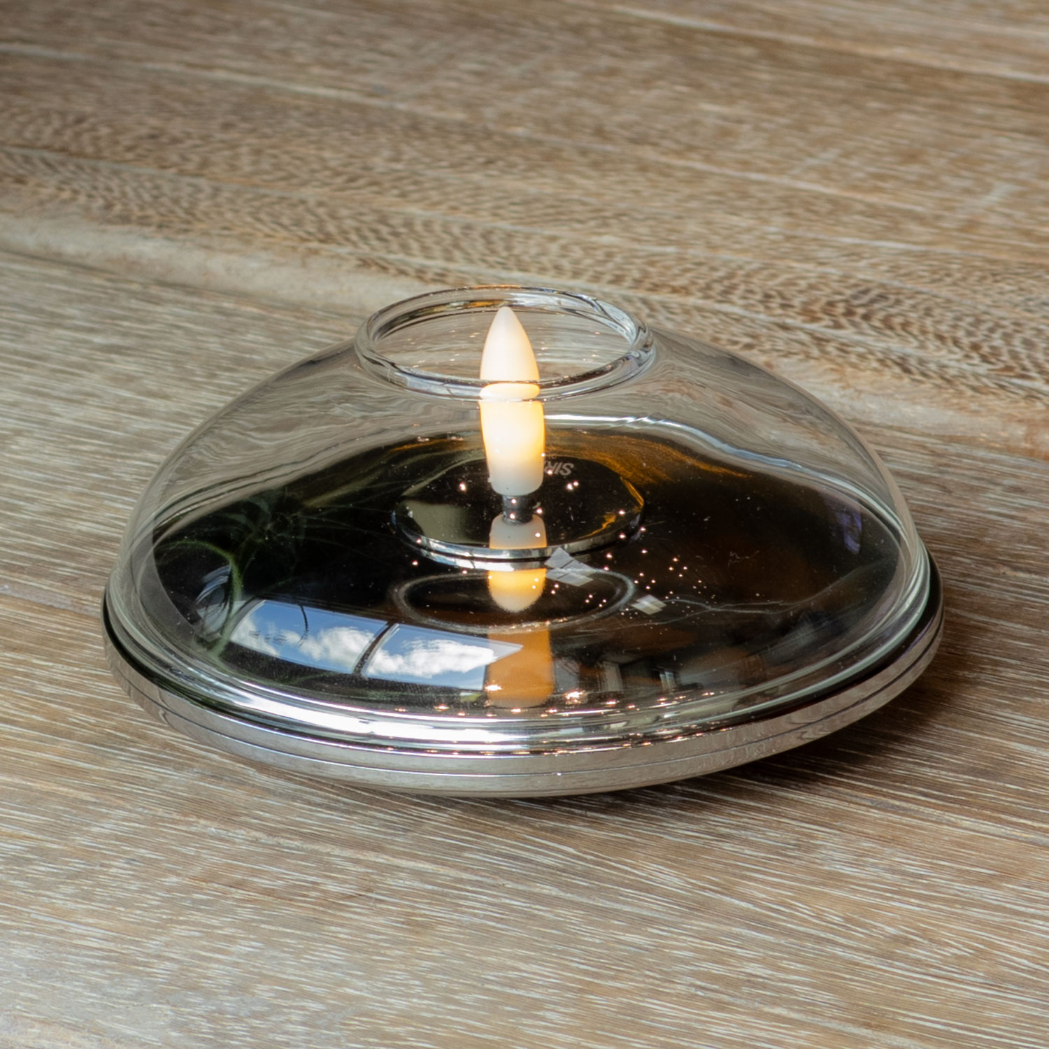 Lia Genopladelig Ø10 x 5 cm, Krom