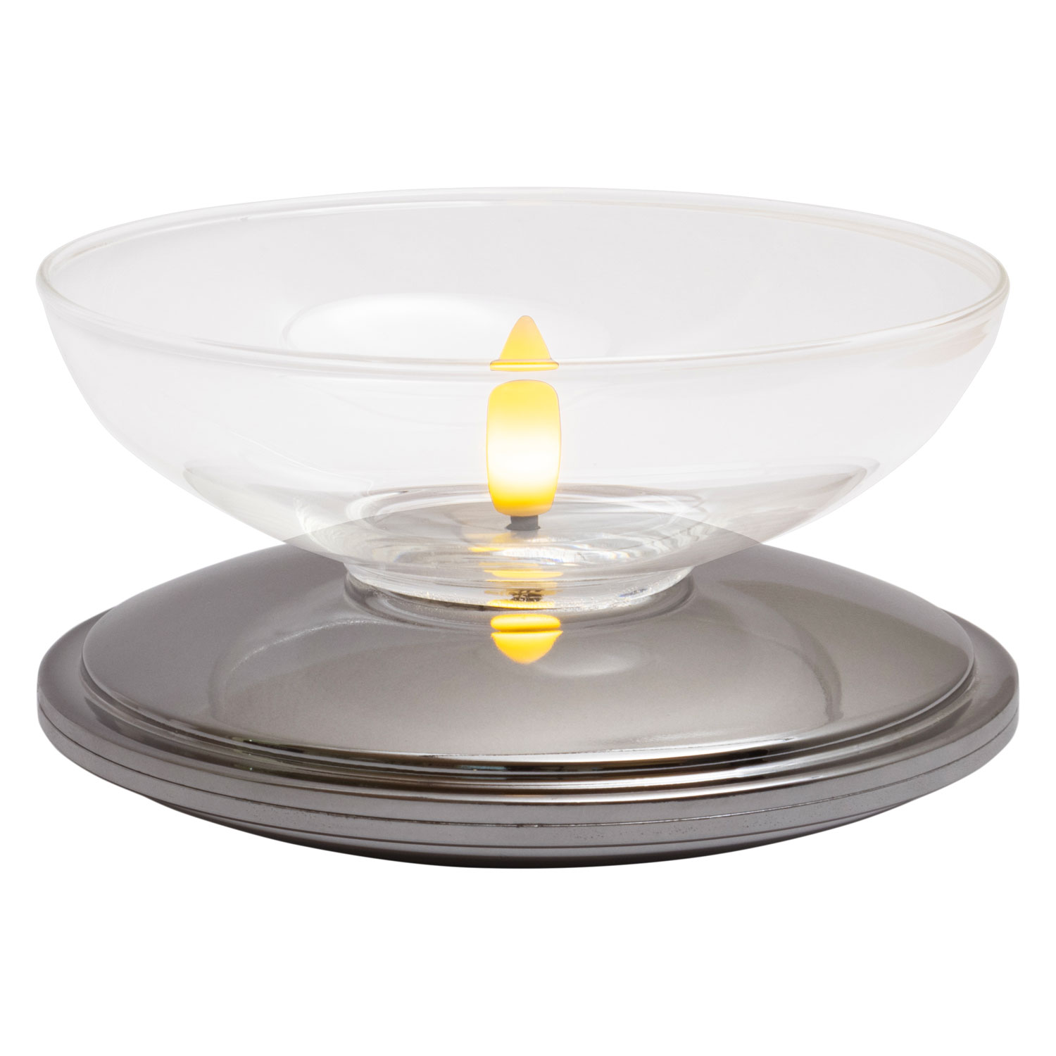 Lia Genopladelig Ø10 x 5 cm, Krom