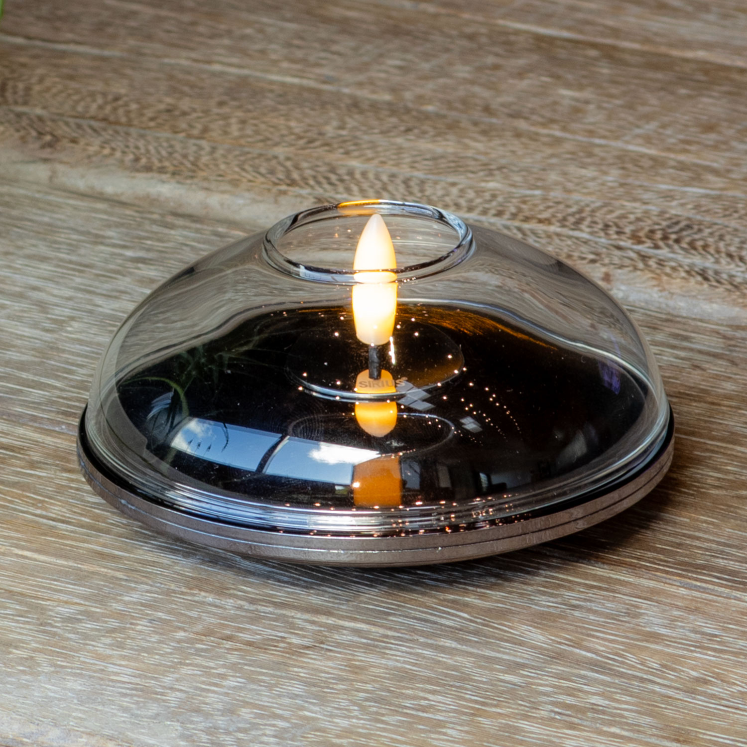 Lia Genopladelig Ø10 x 5 cm, Sort Nikkel