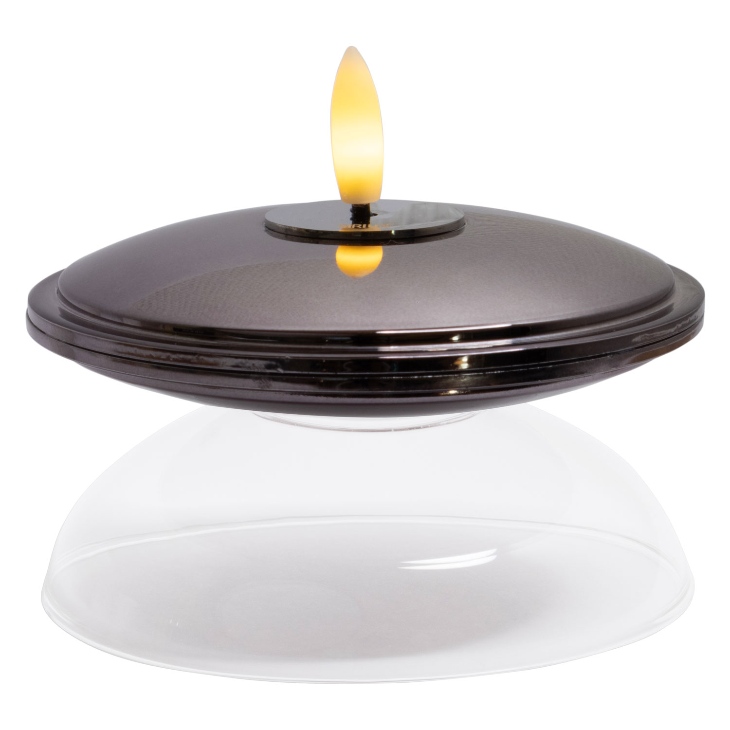 Lia Genopladelig Ø10 x 5 cm, Sort Nikkel