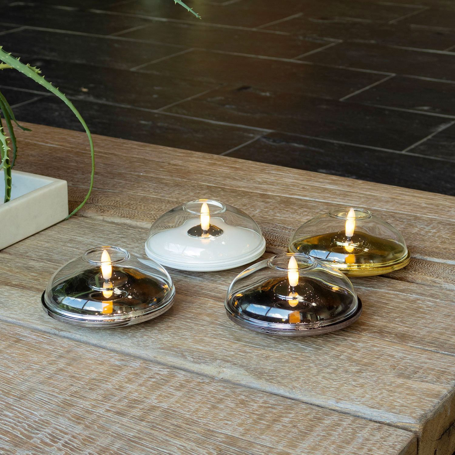 Lia Genopladelig Ø10 x 5 cm, Sort Nikkel