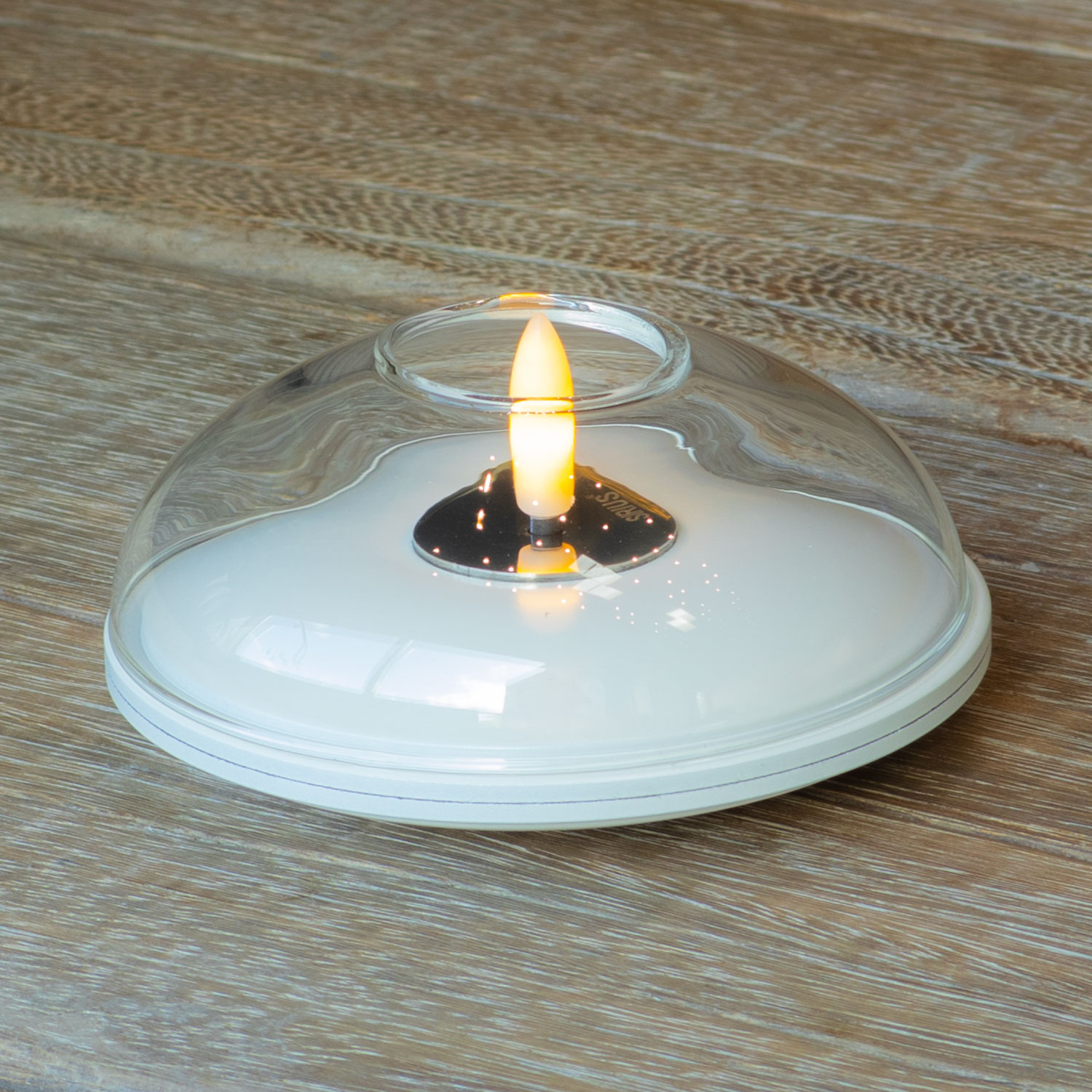 Lia Genopladelig, Ø10 x 5 cm, Hvid