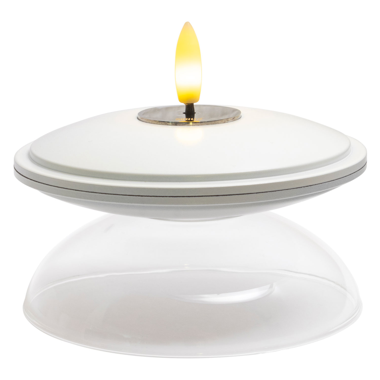 Lia Genopladelig, Ø10 x 5 cm, Hvid