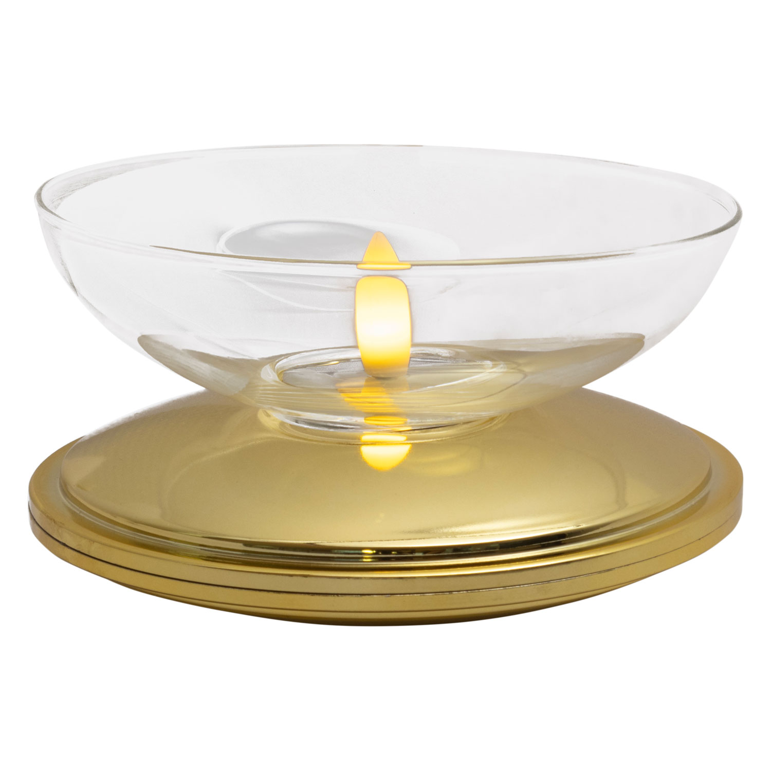 Lia Genopladelig, Ø10 x 5 cm, Guld