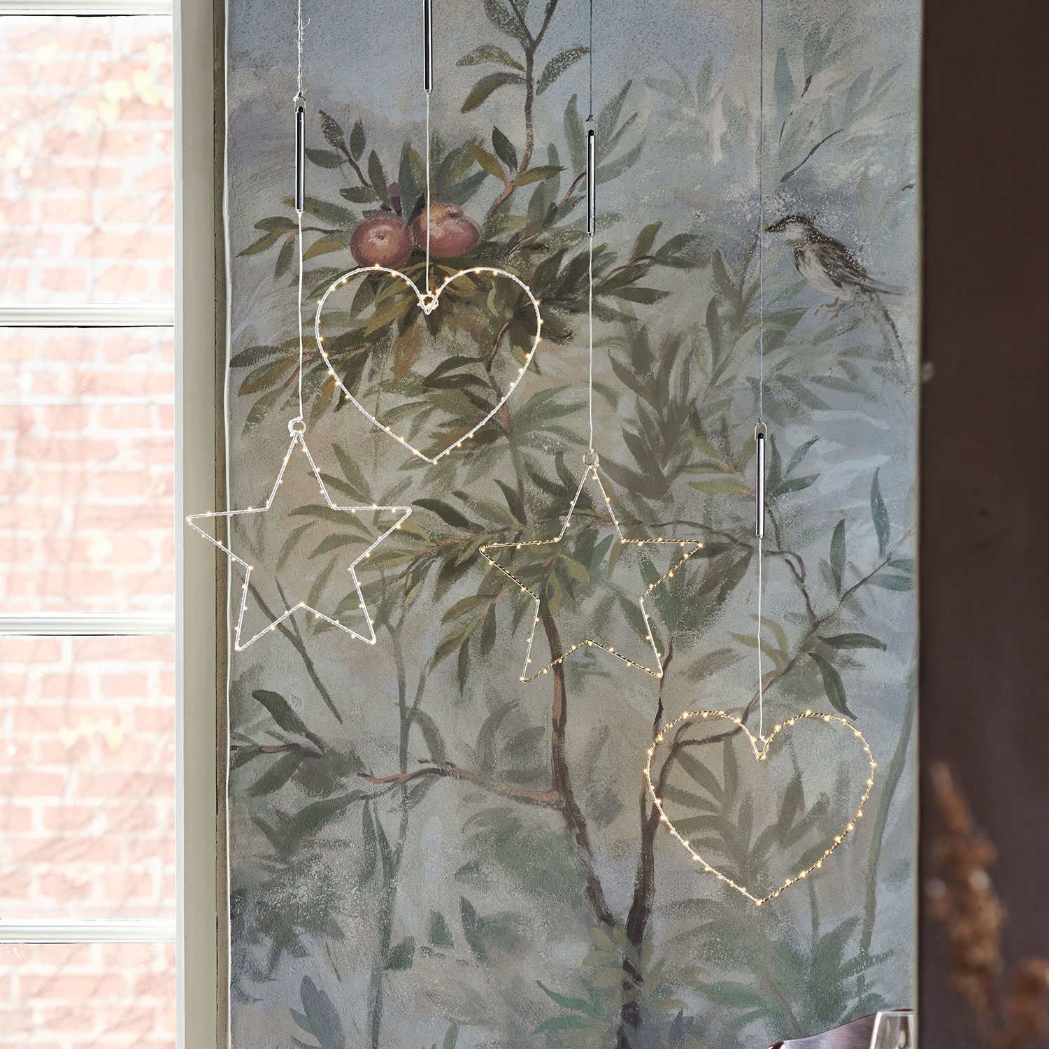 Liva Hjerte 26 cm, 40 LED, Hvid