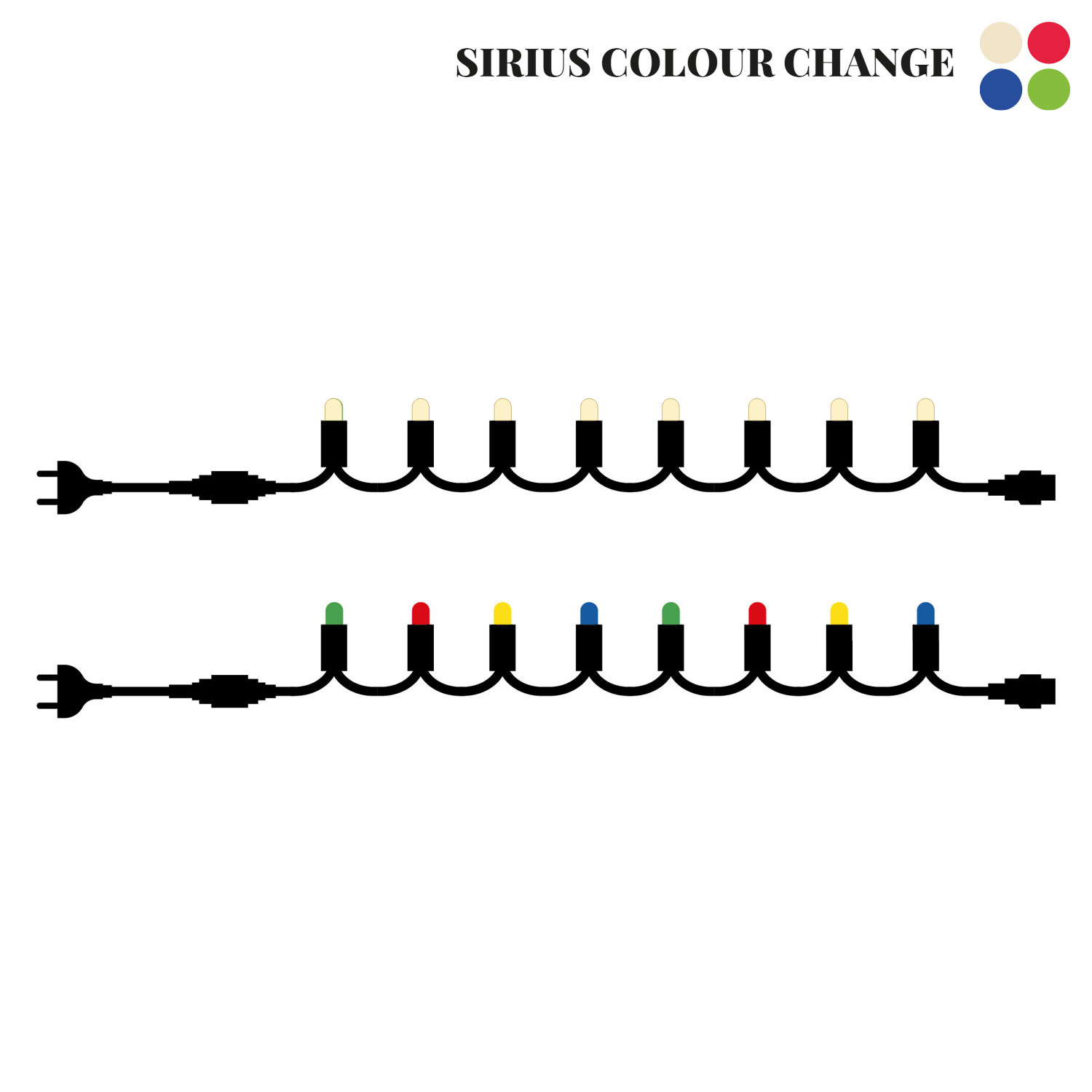 Tech-Line Startsæt 45 LED, 4,5 m, Colour Change
