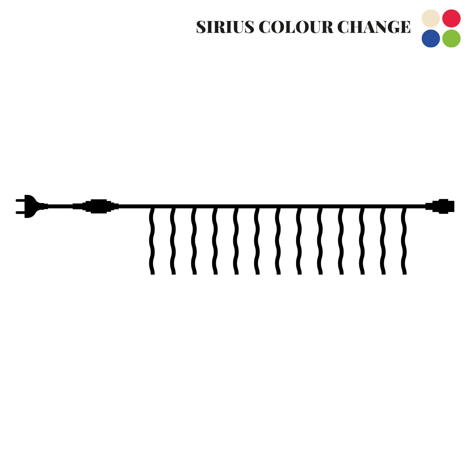 Tech-Line Ice Crystal Startsæt 100 LED, 2,5x0,6 m, Colour Change