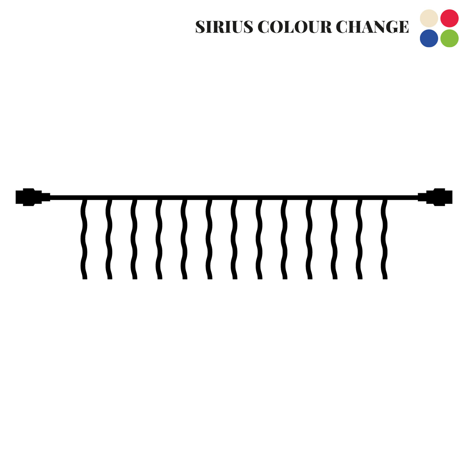 Tech-Line Ice Crystal Supplement 100 LED, 2,5x0,6 m, Colour Change