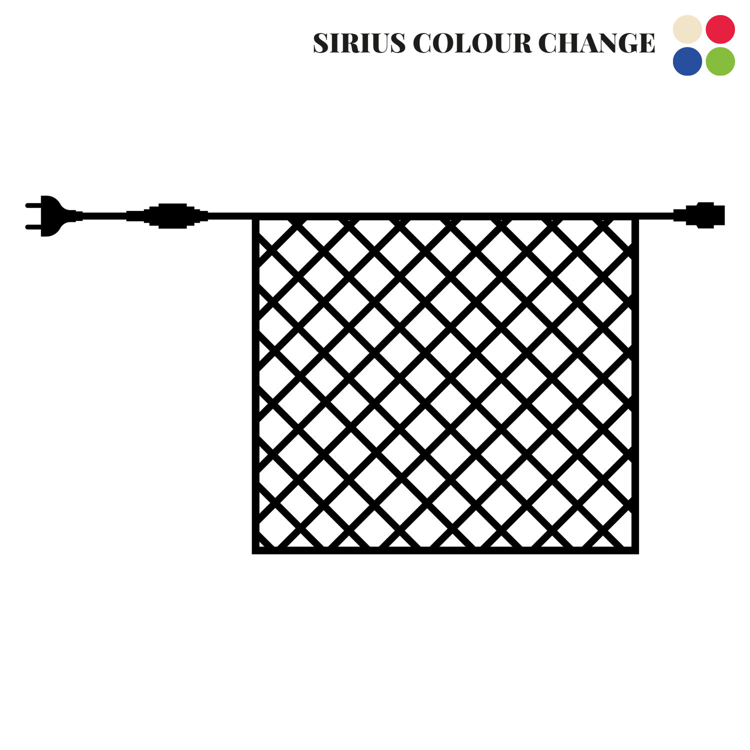 Tech-Line Net Startsæt 196 LED, 3x3 m, Colour Change