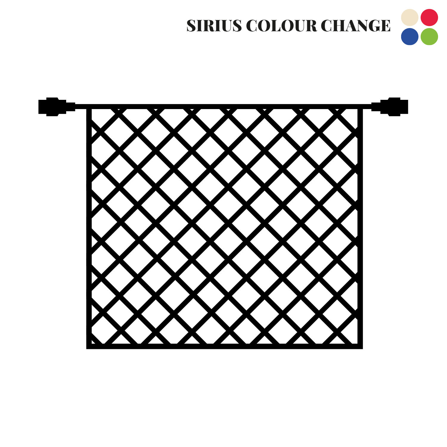 Tech-Line Net Supplement 196 LED, 3x3 m, Colour Change