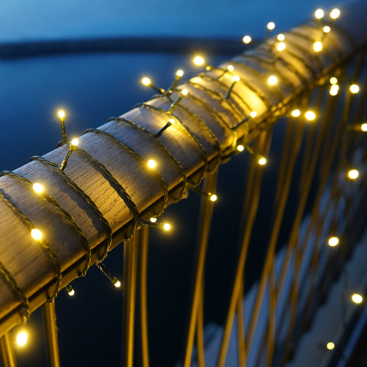 Easy-Line Batterikæde 200 LED, 9,95m, Varm Hvid