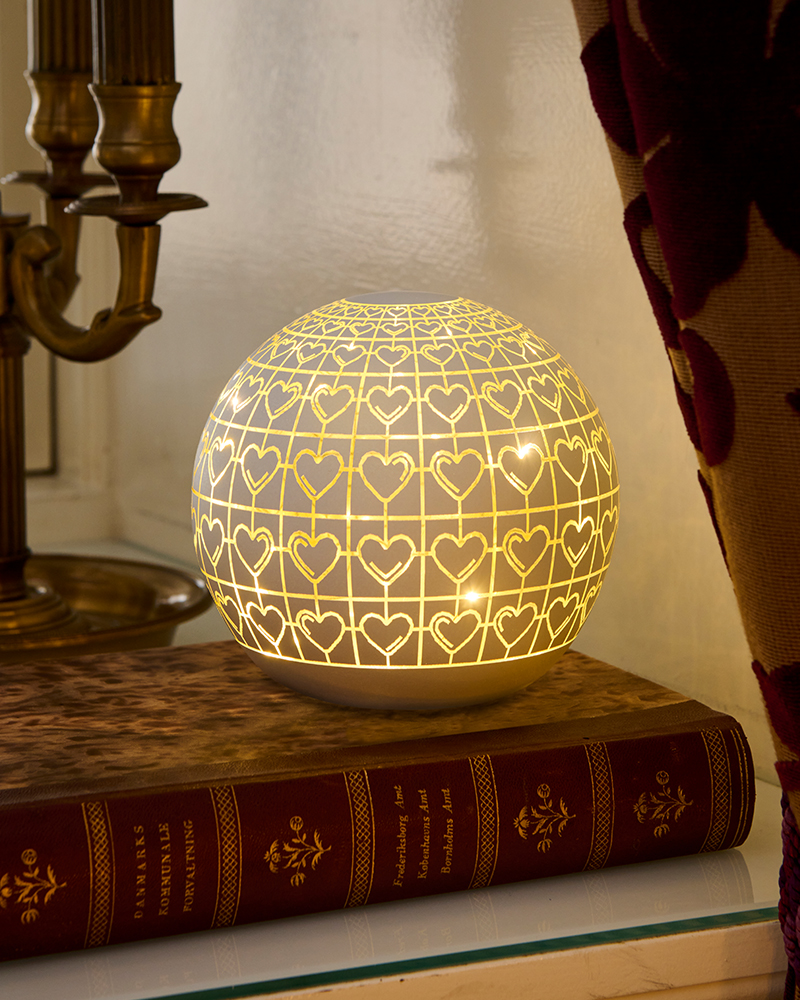 Frida Glaskugle Ø15 cm, Hvid