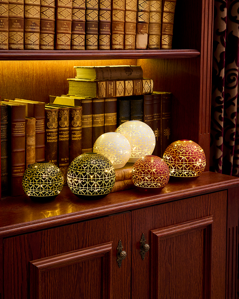 Frida Glaskugle Ø15 cm, Hvid