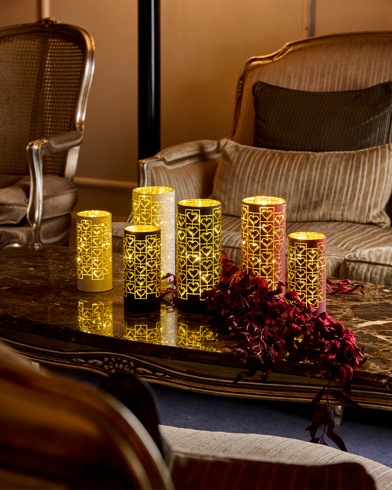 Frida Glas Cylinder 15 cm, Hvid