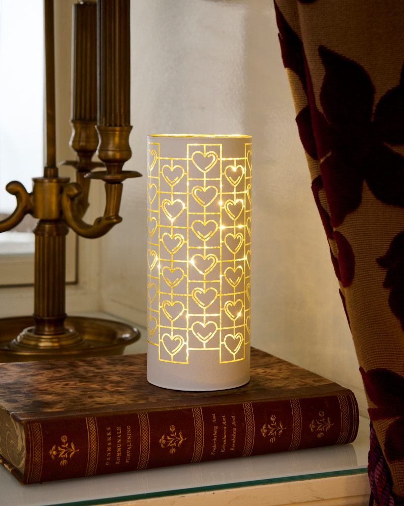 Frida Glas Cylinder 20 cm, Hvid