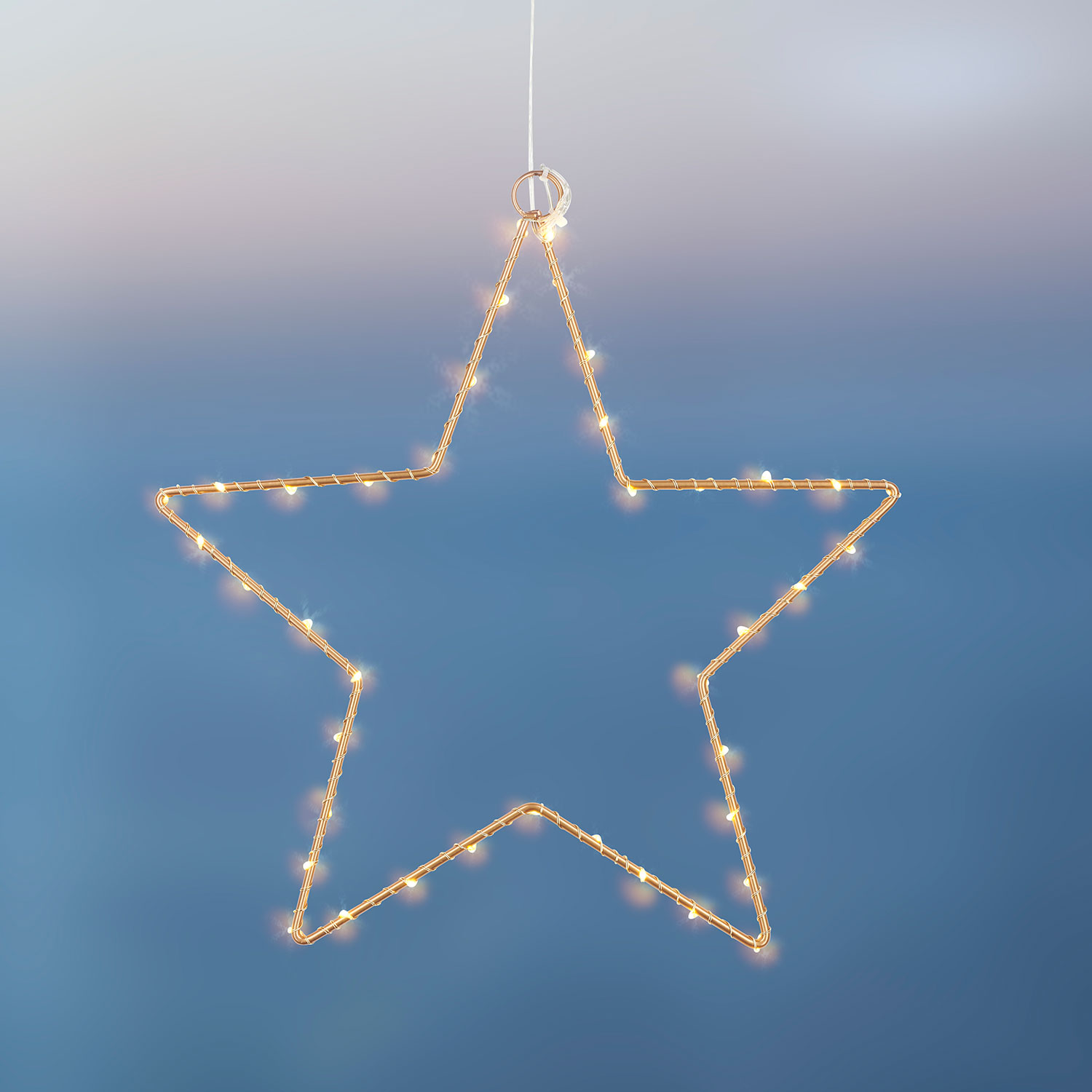 Liva Stjerne 30 cm, 40 LED, Guld