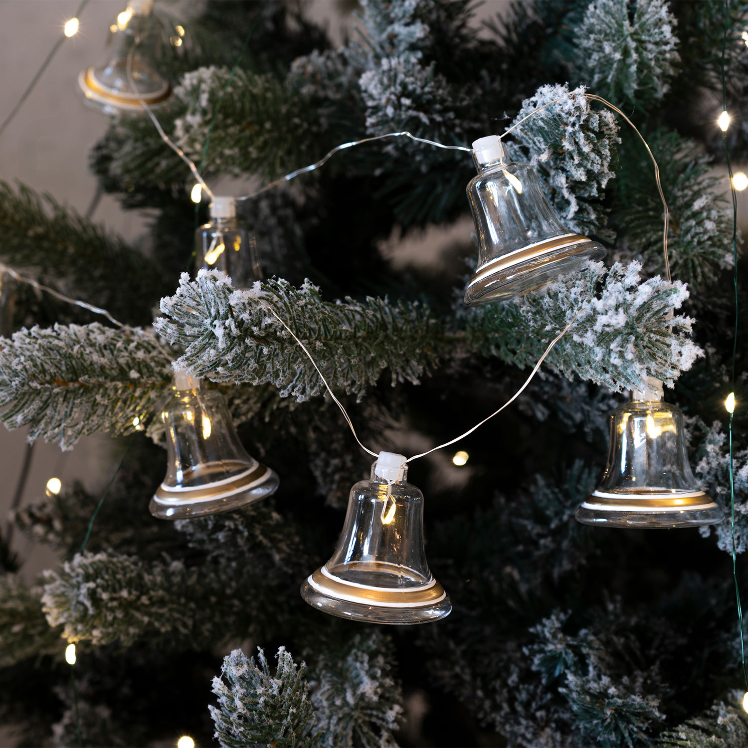 Tiffany Klokke Guirlande, Klar/Guld