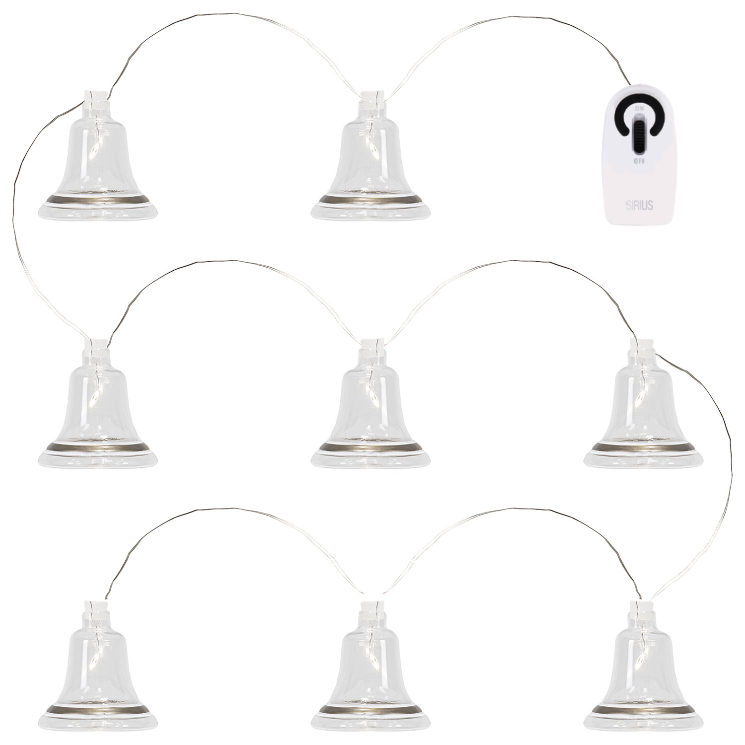 Tiffany Klokke Guirlande, Klar/Sølv