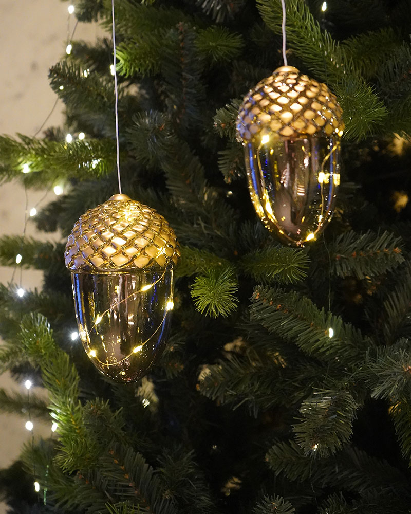 Celina Agern 13 cm, Mørk eg/Guld